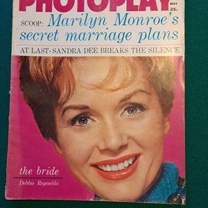 Vintage May 1961 Photoplay magazine, Debbie Reynolds on cover.